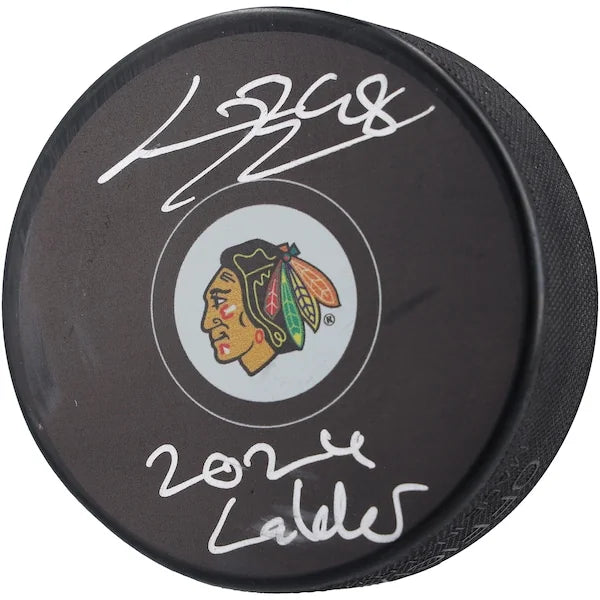 Connor Bedard Signed Hockey Puck | 2024 Calder Inscription