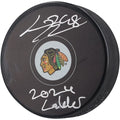 Connor Bedard Signed Hockey Puck | 2024 Calder Inscription