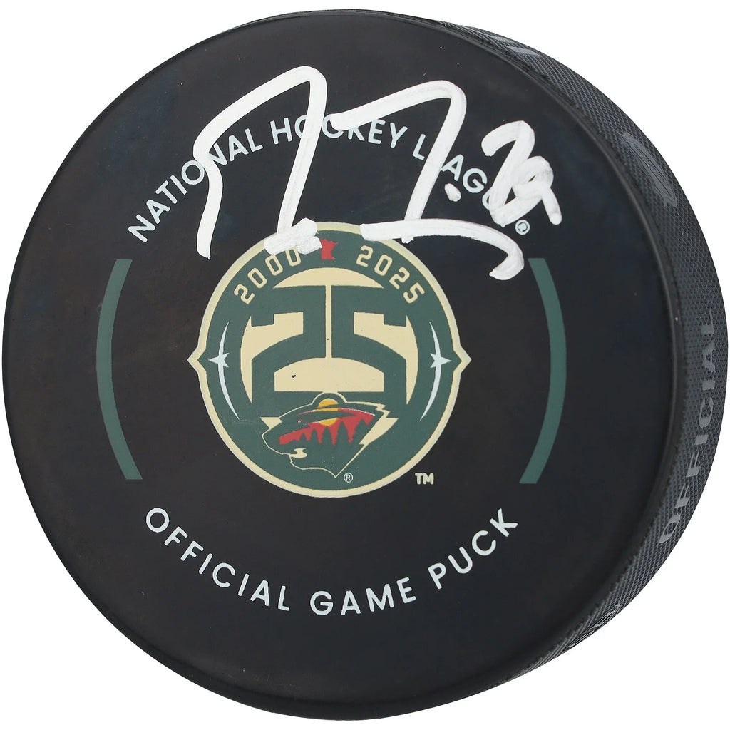 Marc-Andre Fleury Signed Minnesota Wild 25th Anniversary Puck | Authenticated
