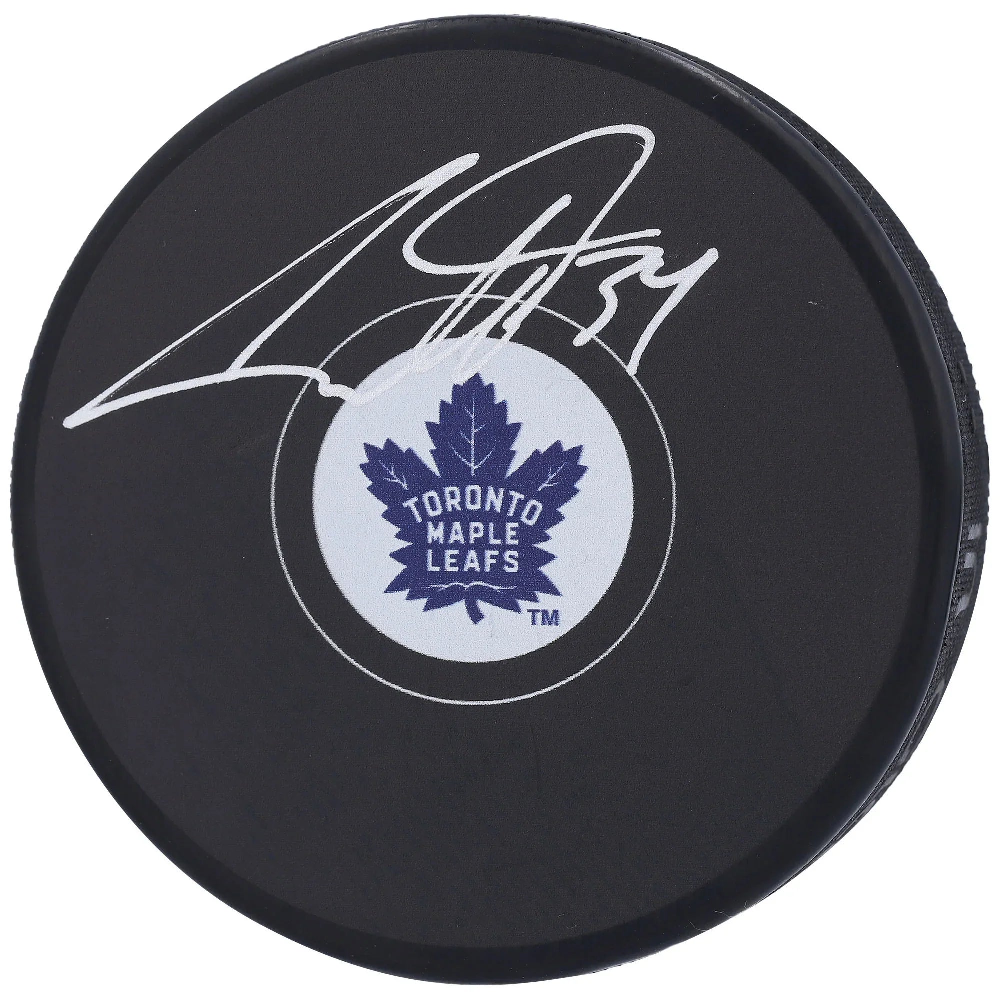Auston Matthews Toronto Maple Leafs Autographed Hockey Puck - S