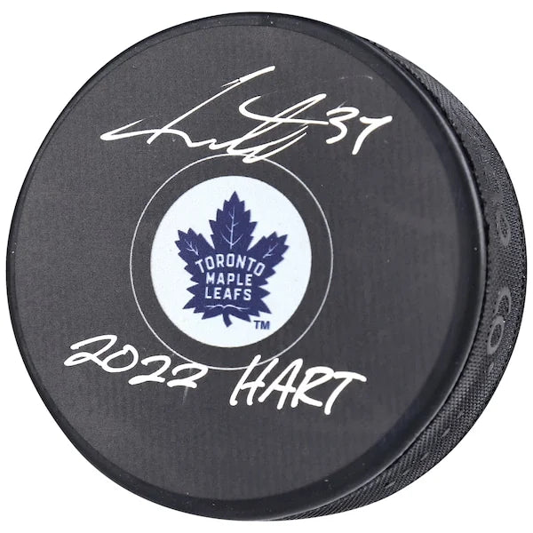 Auston Matthews Signed Hockey Puck | 2022 Hart Trophy Winner