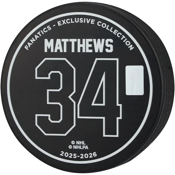 Auston Matthews Signed Hockey Puck | Franchise Goal Leader Limited Edition