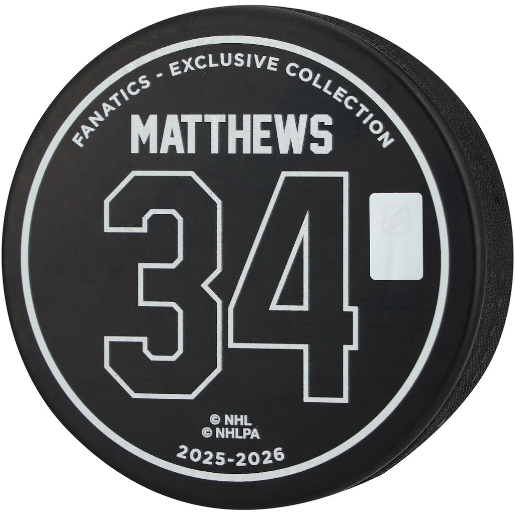 Auston Matthews Signed Hockey Puck | Franchise Goal Leader Limited Edition