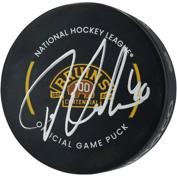 Tuukka Rask Signed Boston Bruins 100th Anniversary Game Puck | Authenticated