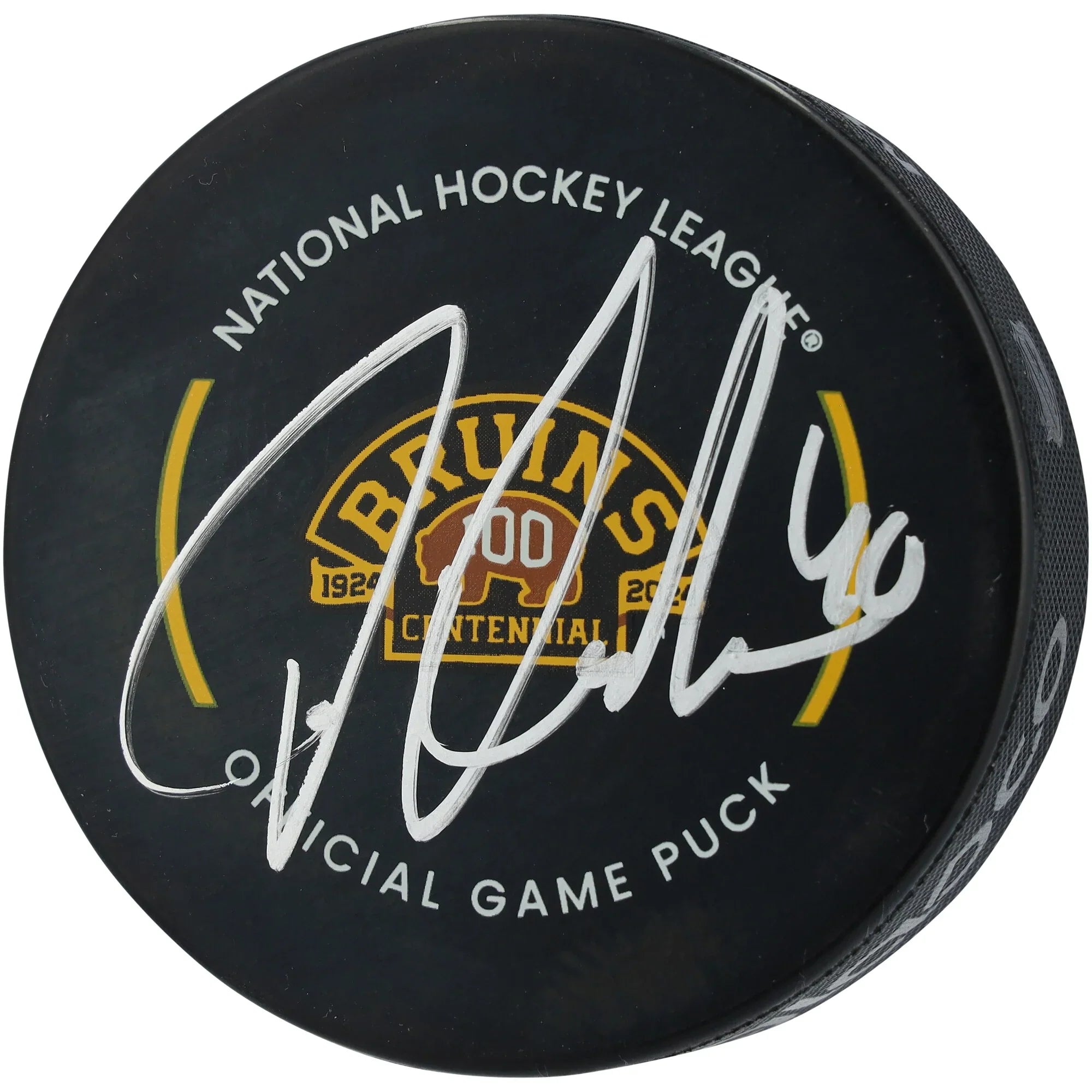 Tuukka Rask Signed Boston Bruins 100th Anniversary Game Puck | Authenticated