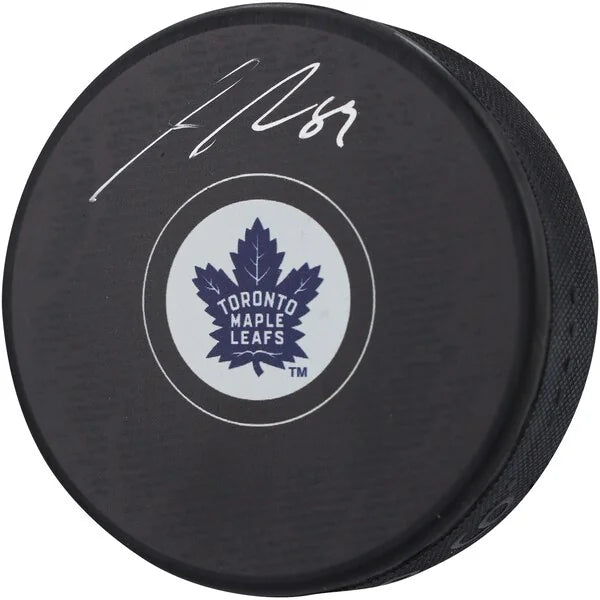 Nick Robertson Toronto Maple Leafs Autographed Hockey Puck - S
