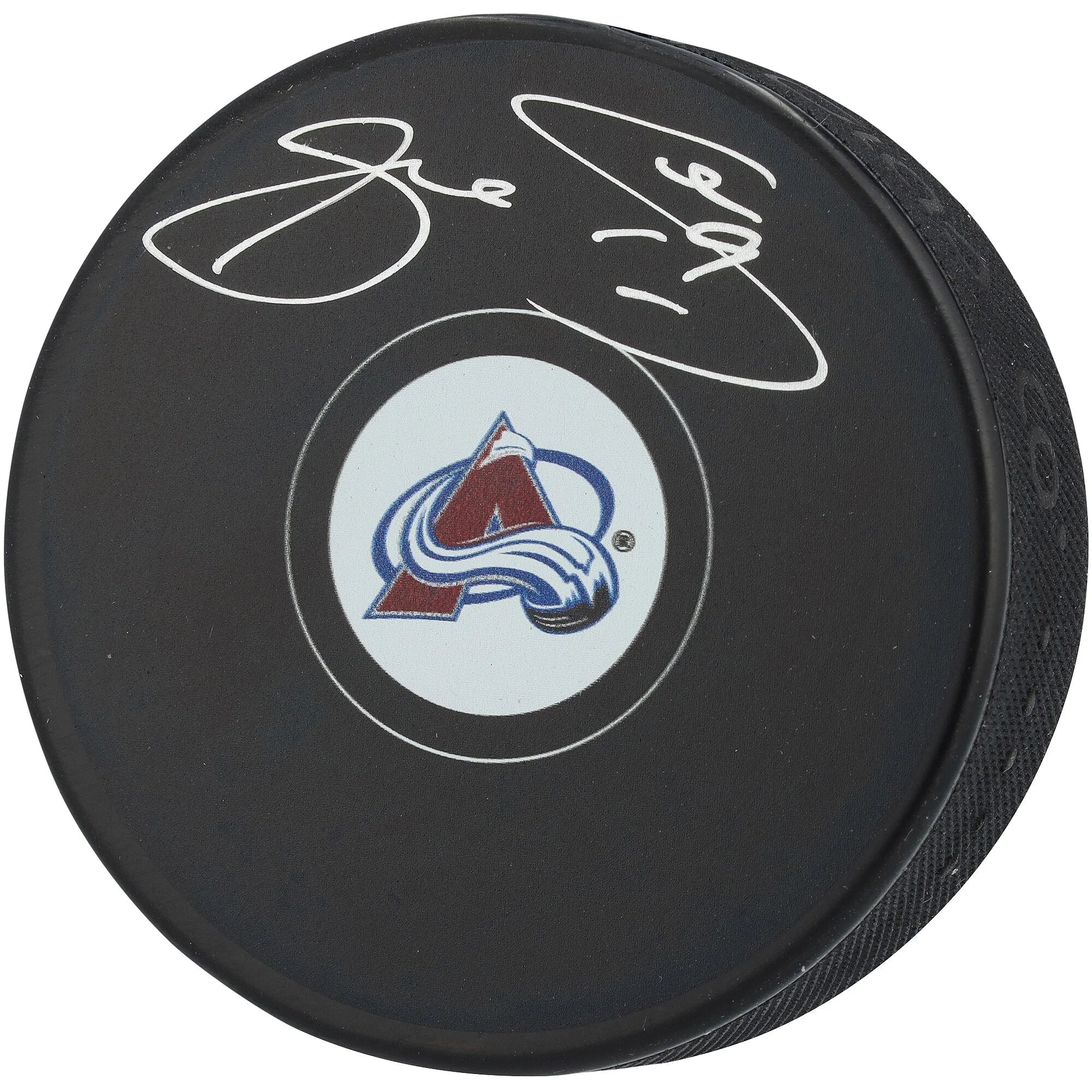 Joe Sakic Colorado Avalanche Autographed Hockey Puck - S