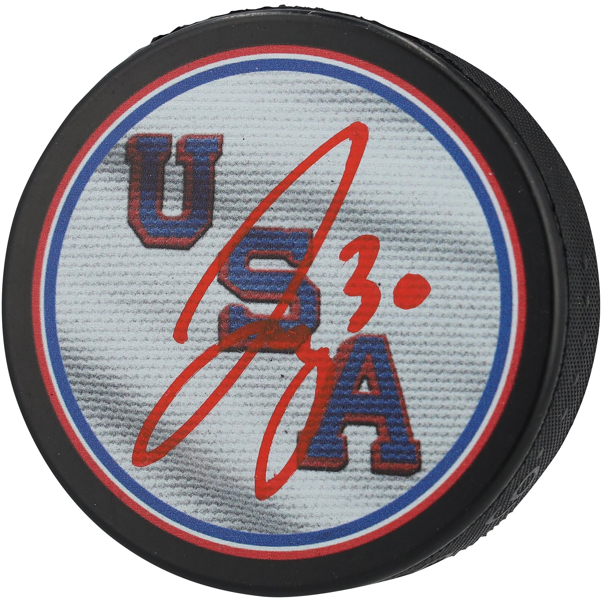Jake Oettinger Signed Team USA 2026 Olympics Hockey Puck | Authenticated