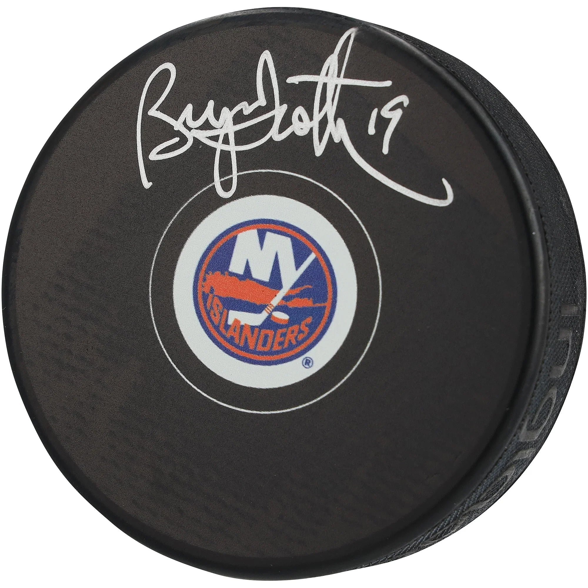 Bryan Trottier Signed New York Islanders Hockey Puck | Authenticated