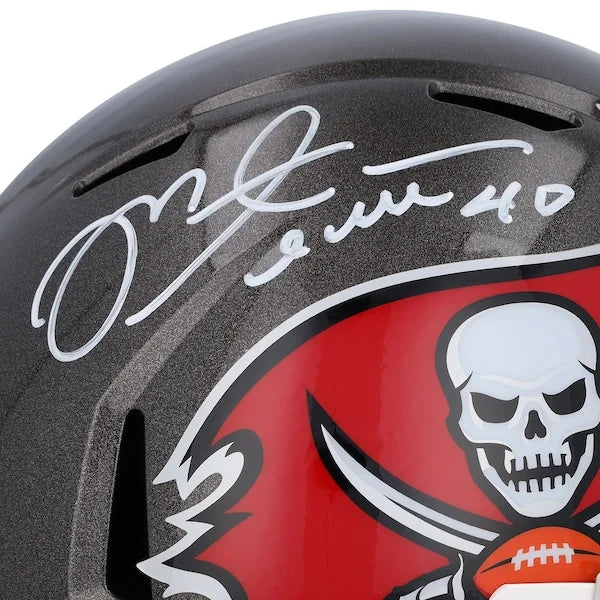 Mike Alstott Signed Buccaneers Speed Replica Helmet | Authenticated