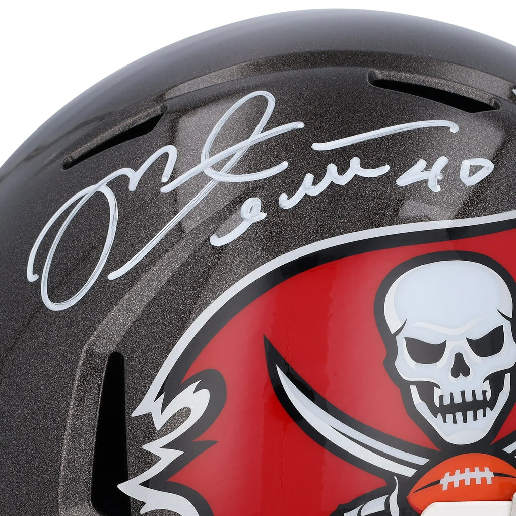 Mike Alstott Signed Buccaneers Speed Replica Helmet | Authenticated