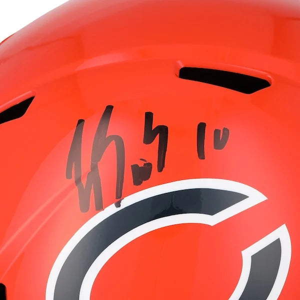 Luther Burden III Signed Chicago Bears Riddell Helmet | 2022 Alternate