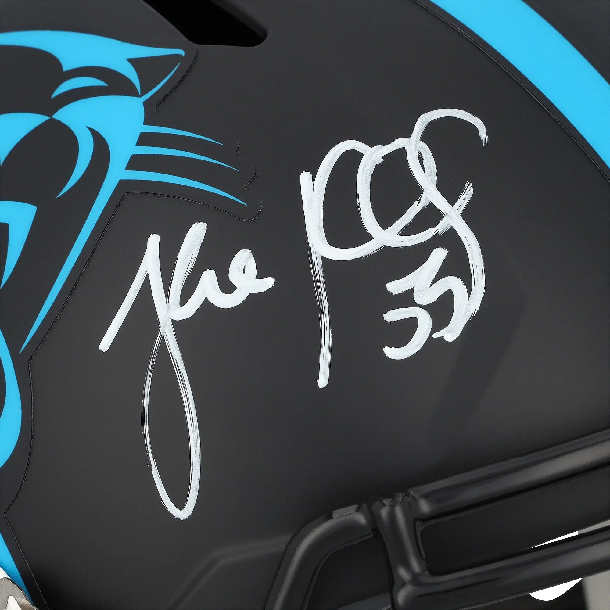 Luke Kuechly Signed Carolina Panthers Riddell Helmet | 2022 Alternate