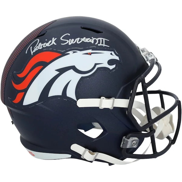Patrick Surtain II Signed Riddell Speed Replica Helmet | Denver Broncos