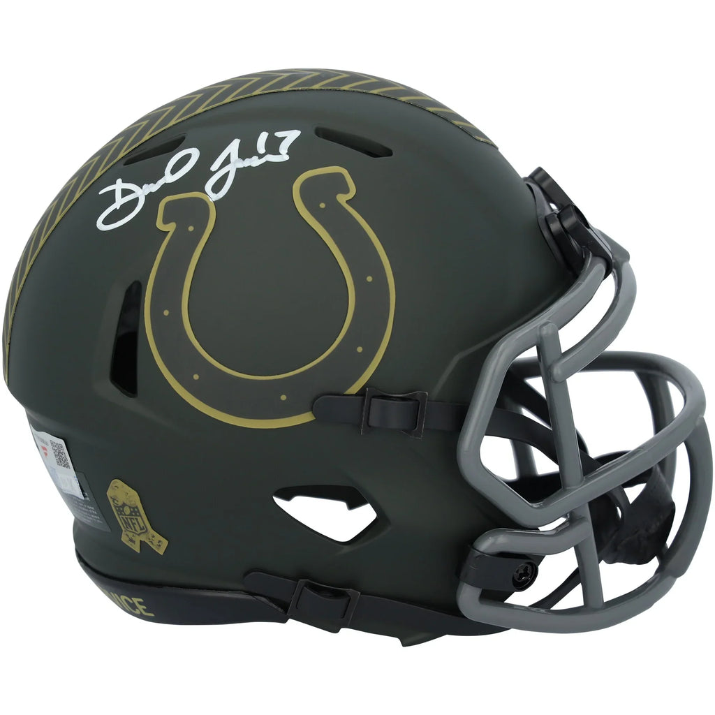 Daniel Jones Signed Colts 2025 Salute To Service Mini Helmet | Authenticated