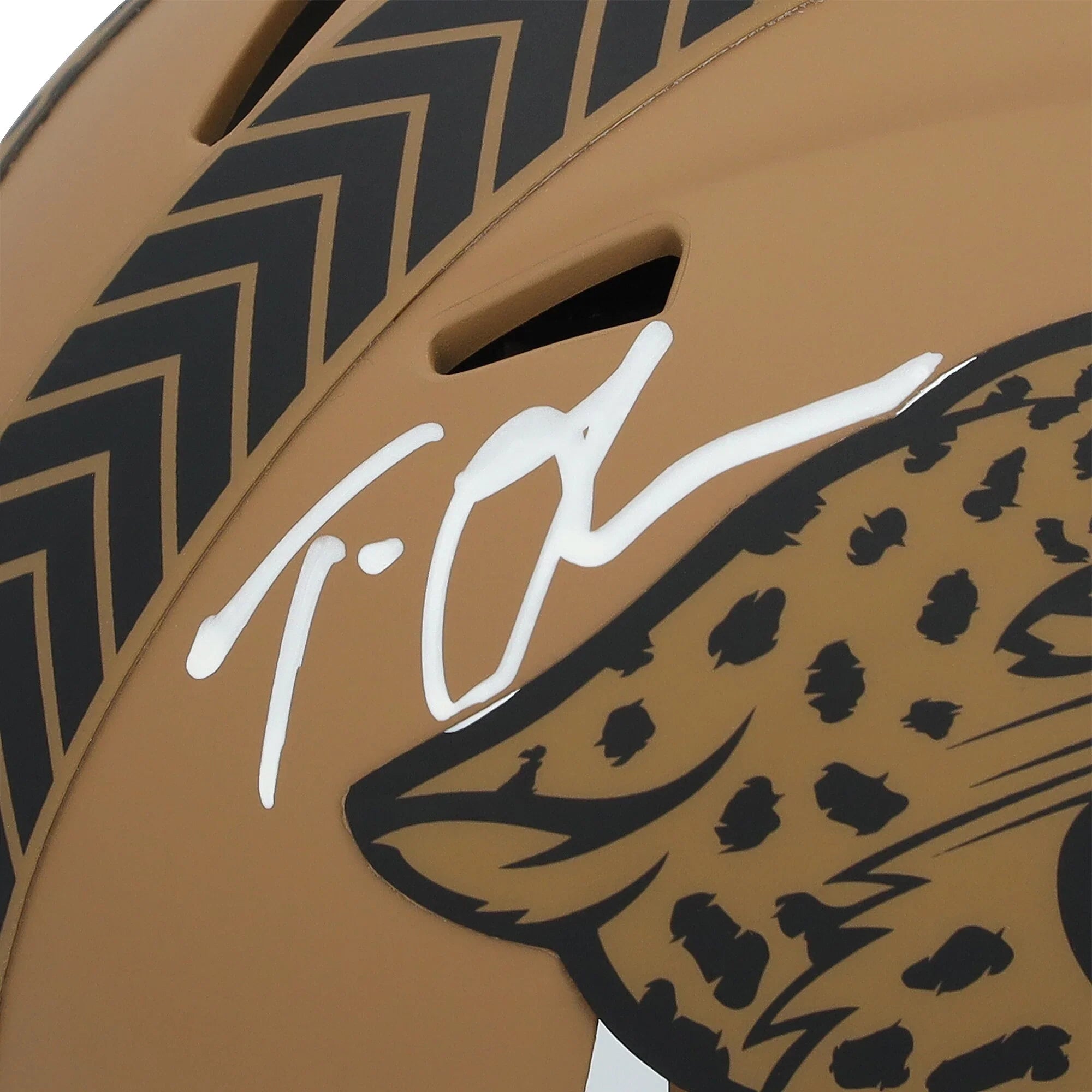 Trevor Lawrence Jacksonville Jaguars Autographed Riddell 2023 Salute To Service Speed Mini Helmet - F1