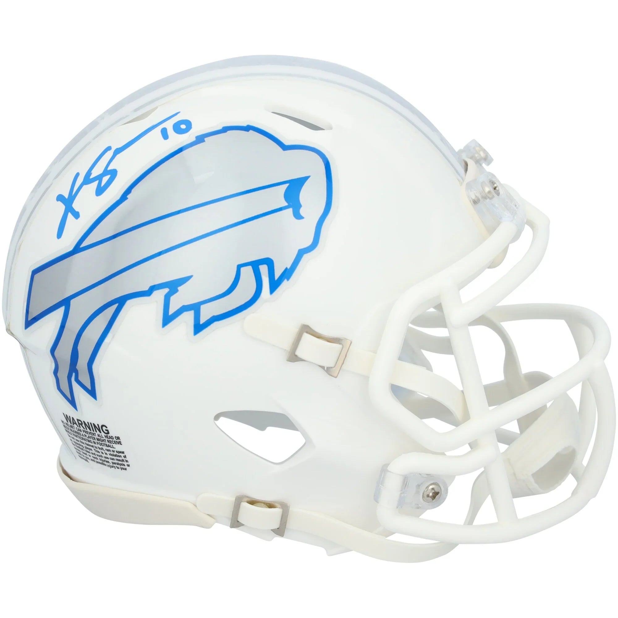 Khalil Shakir Signed Buffalo Bills Riddell Mini Helmet | 2025 Rivalry Speed