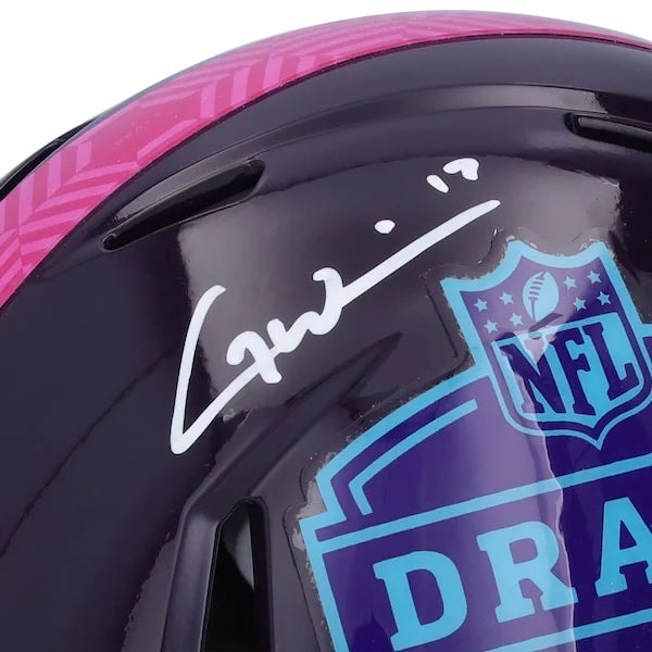 Garrett Wilson Signed Jets 2022 NFL Draft Mini Helmet Authenticated