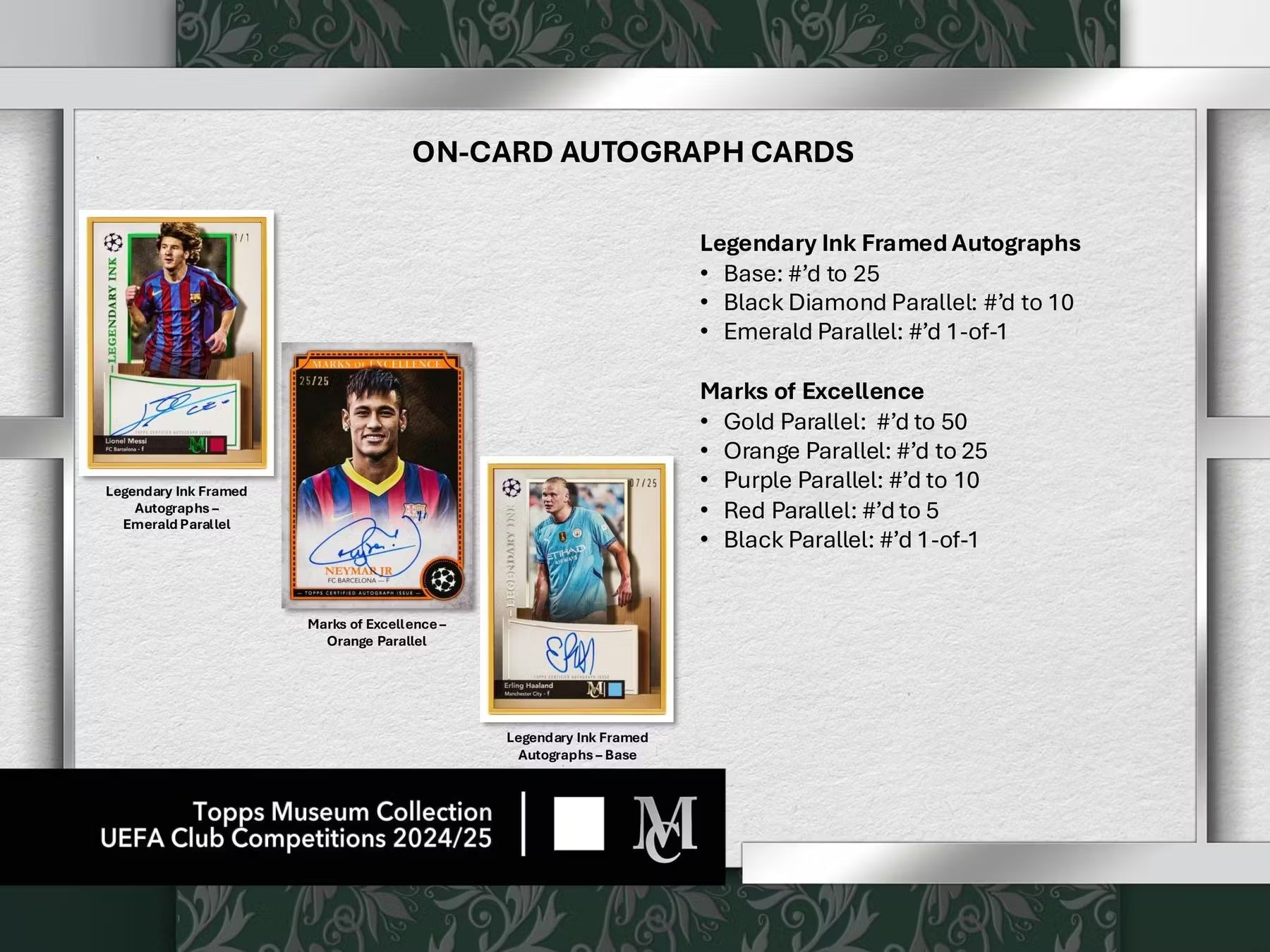 2025 Topps UEFA Club Competitions Museum Collection Soccer Hobby Trading Cards