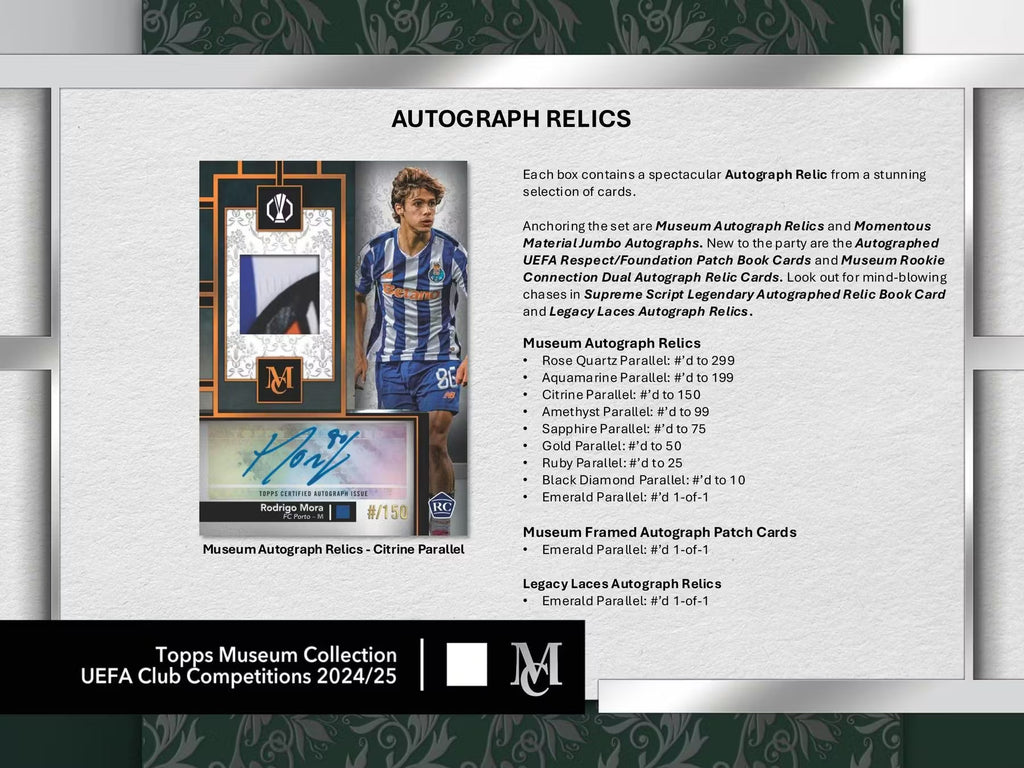2025 Topps UEFA Club Competitions Museum Collection Soccer Hobby Trading Cards