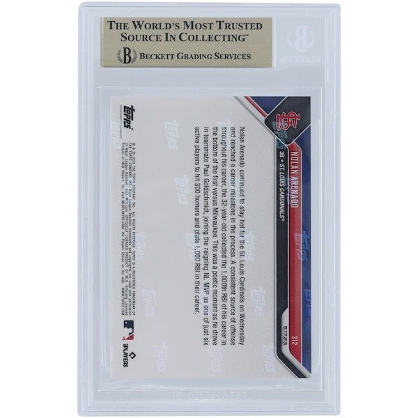 Nolan Arenado St. Louis Cardinals 2023 Topps Now 1,000 RBI #312 BGS Authenticated 9.5 Card
