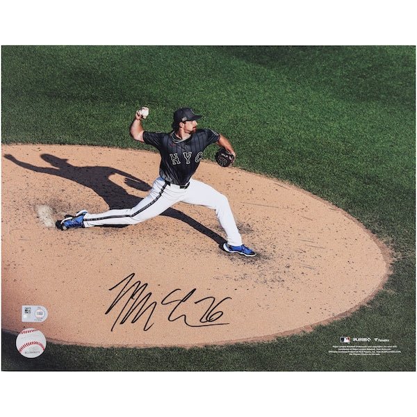 Nolan McLean New York Mets Autographed Fanatics Authentic 11" x 14" MLB Debut Pitching Photograph