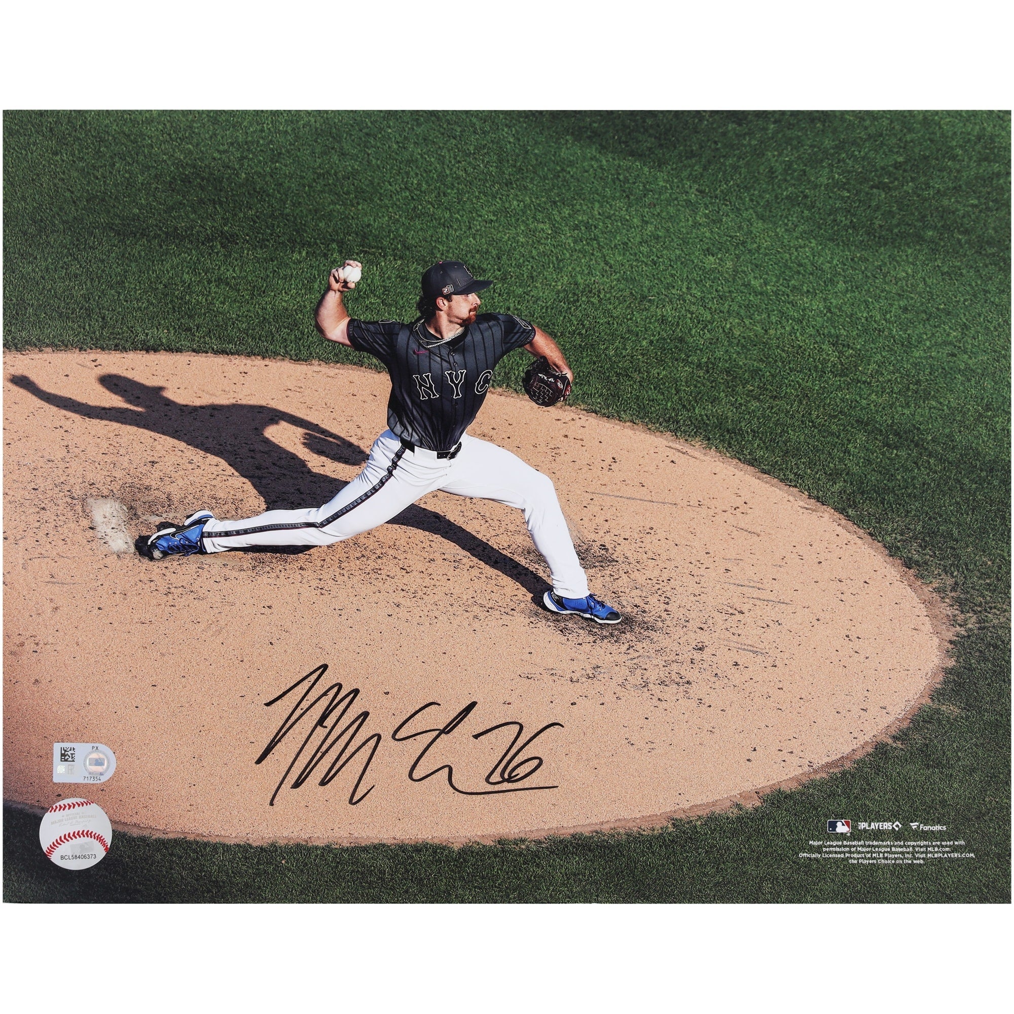 Nolan McLean New York Mets Autographed Fanatics Authentic 11" x 14" MLB Debut Pitching Photograph