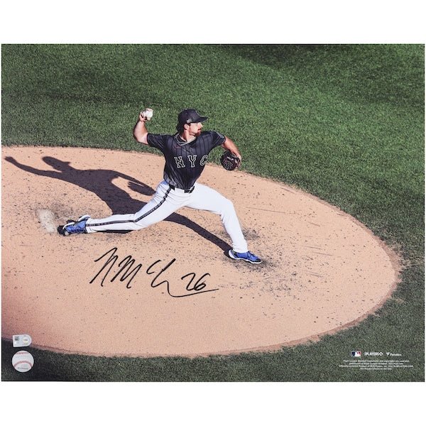 Nolan McLean New York Mets Autographed Fanatics Authentic 16" x 20" MLB Debut Pitching Photograph