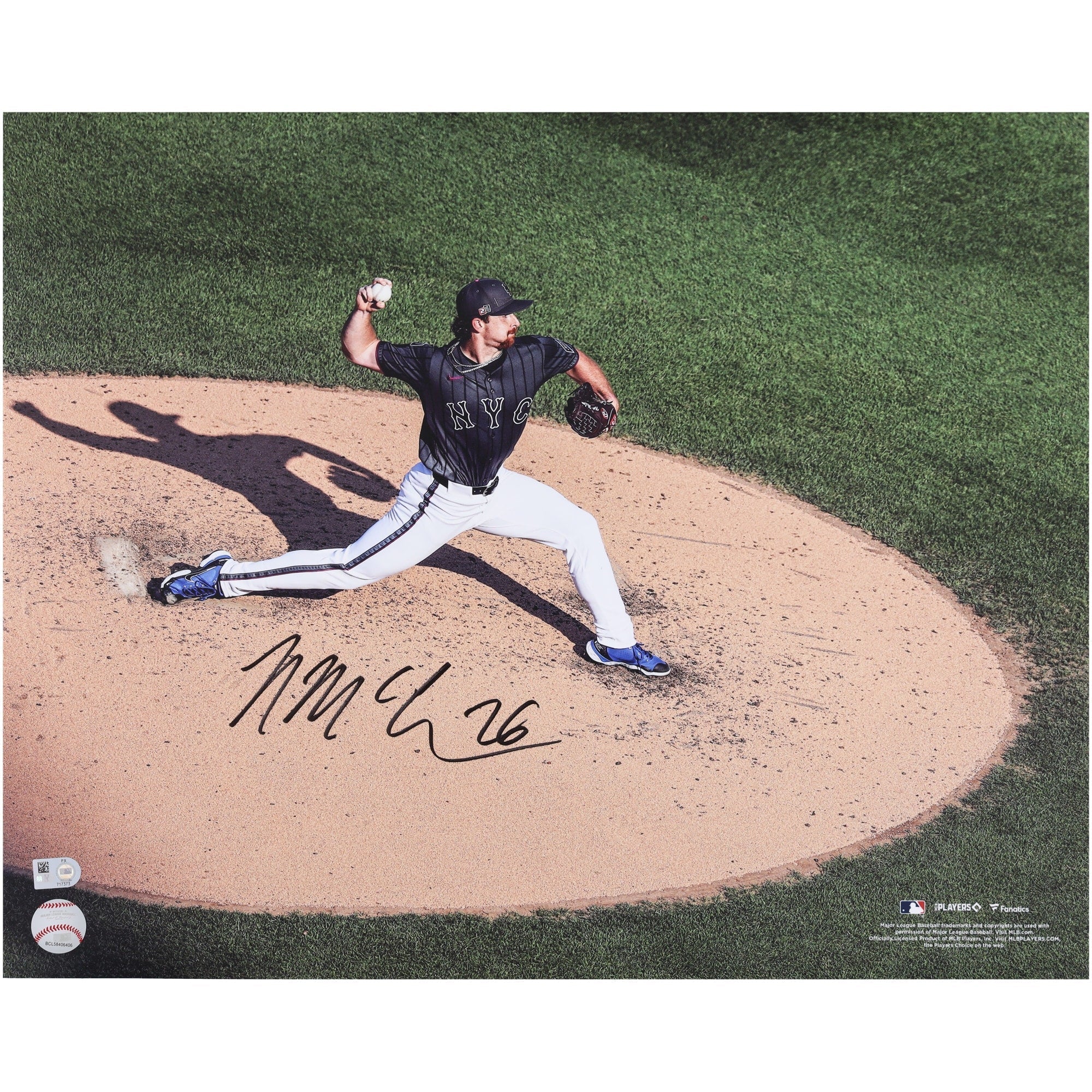 Nolan McLean New York Mets Autographed Fanatics Authentic 16" x 20" MLB Debut Pitching Photograph