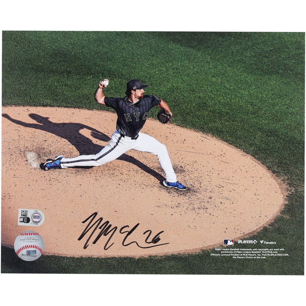 Nolan McLean New York Mets Autographed Fanatics Authentic 8" x 10" MLB Debut Pitching Photograph