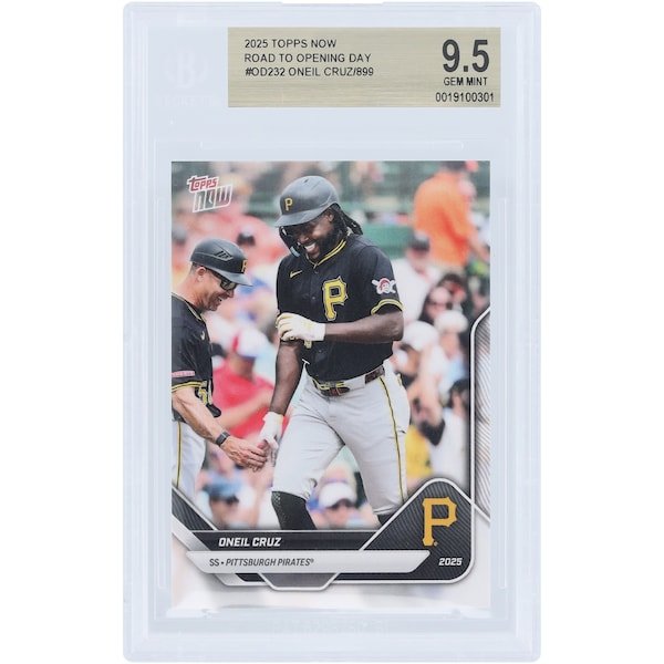 Oneil Cruz Pittsburgh Pirates 2025 Topps Now Road to Opening Day #OD-232 BGS Authenticated 9.5 Card
