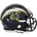 Oronde Gadsden Los Angeles Chargers Autographed Fanatics Authentic Riddell 2025 Alternate Speed Mini Helmet