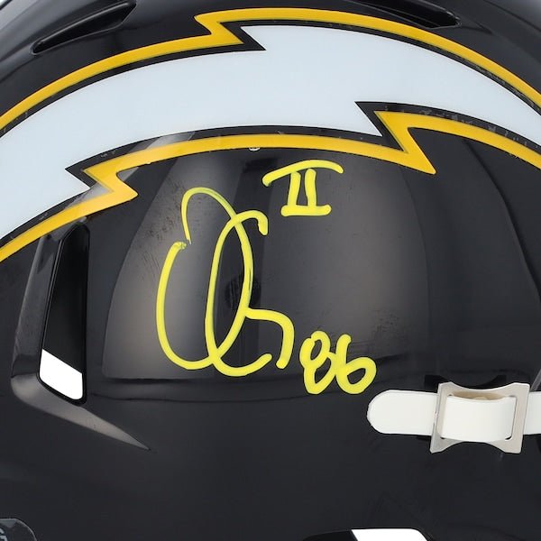 Oronde Gadsden Los Angeles Chargers Autographed Fanatics Authentic Riddell 2025 Alternate Speed Mini Helmet