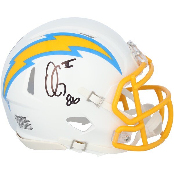 Oronde Gadsden Los Angeles Chargers Autographed Fanatics Authentic Riddell Speed Mini Helmet