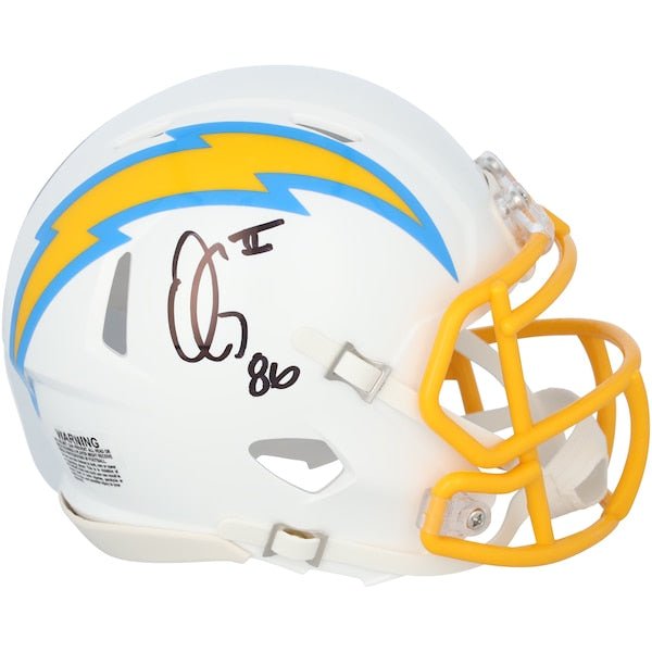 Oronde Gadsden Los Angeles Chargers Autographed Fanatics Authentic Riddell Speed Mini Helmet