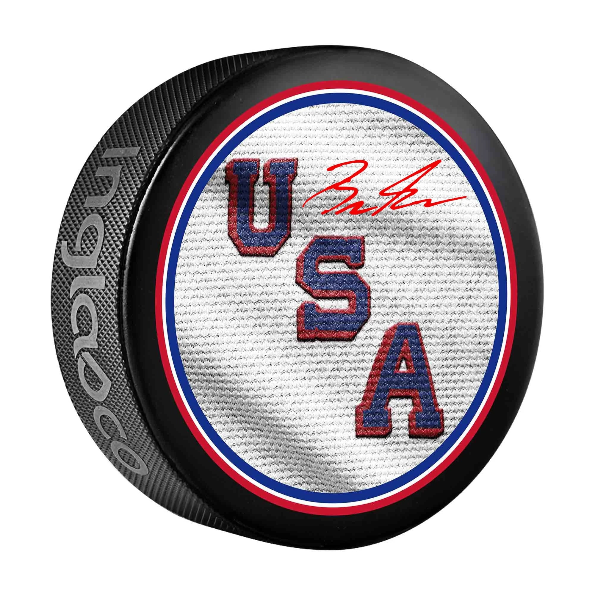 Brock Faber Team USA Autographed Fanatics Authentic 2026 Winter Olympics Hockey Puck