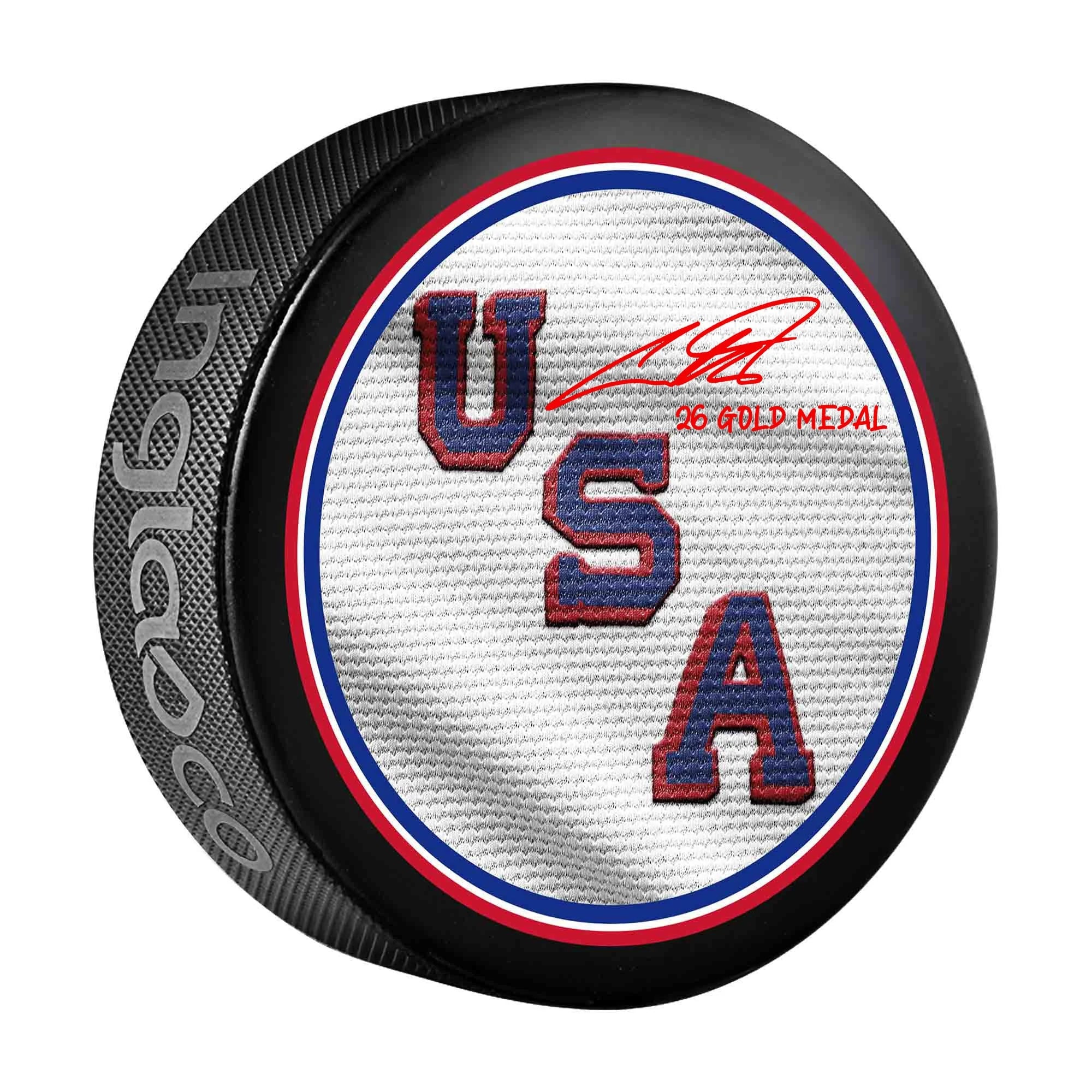 Auston Matthews Signed Team USA Hockey Puck | 2026 Olympics Gold Medal