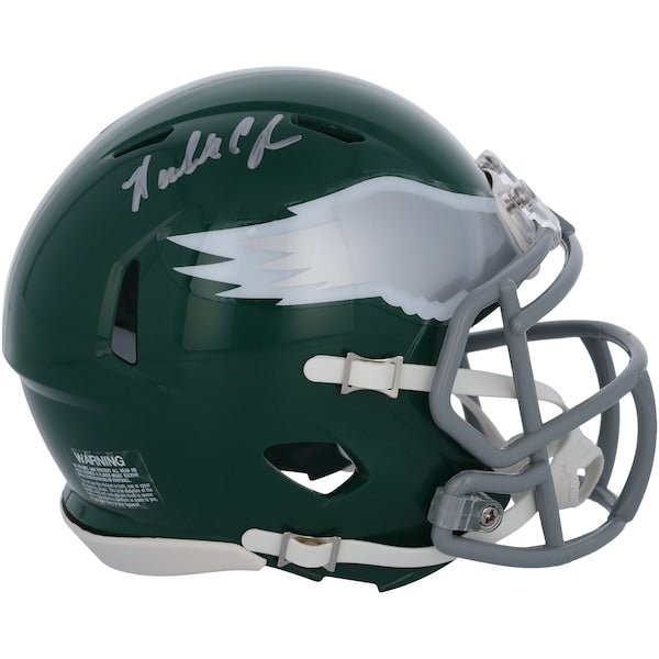Randall Cunningham Philadelphia Eagles Autographed Fanatics Authentic Riddell Throwback 1974-95 Speed Mini Helmet