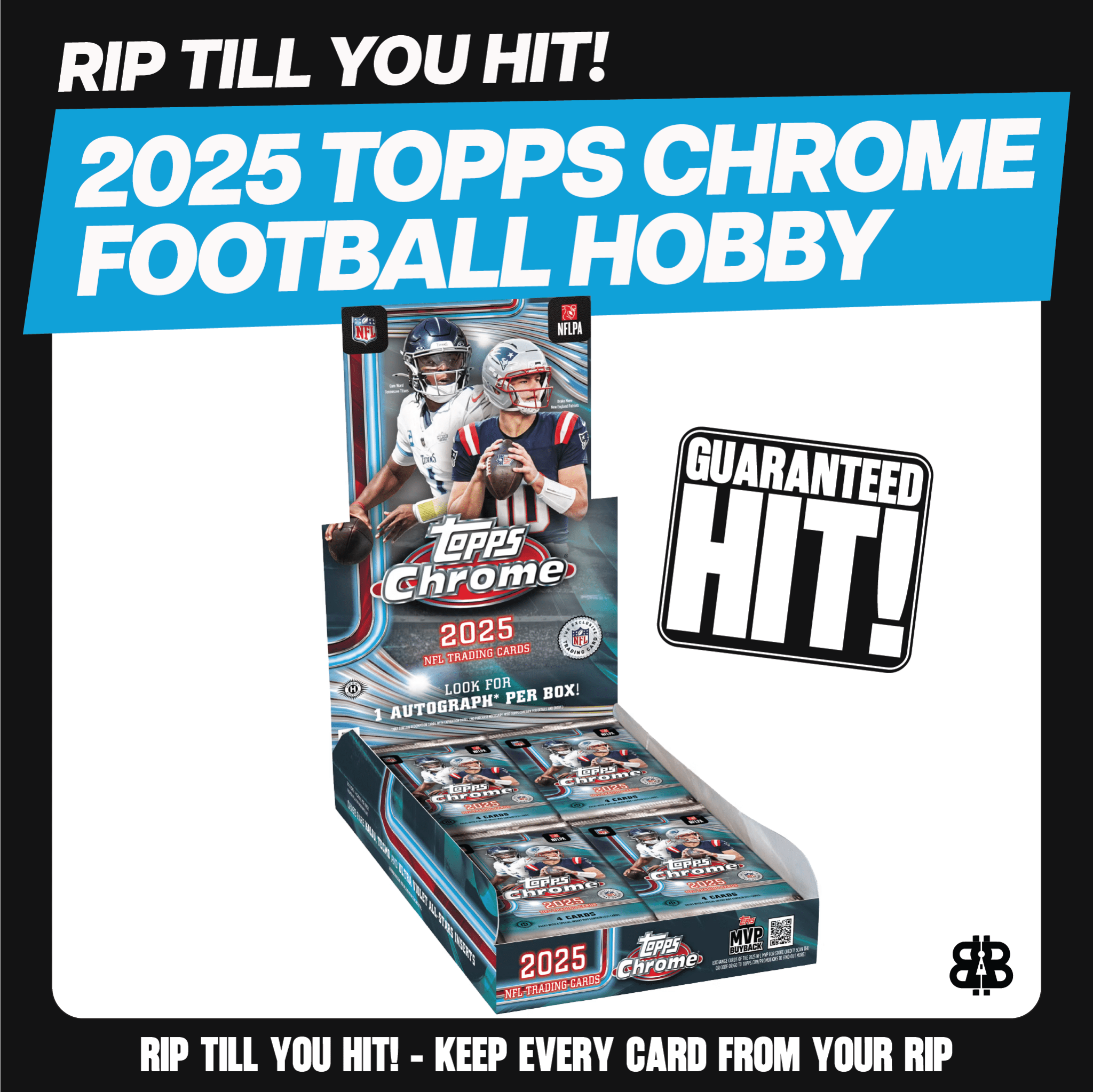 RIP TIL YOU HIT | 2025 Topps Chrome Football Hobby | $359| NFL Chrome