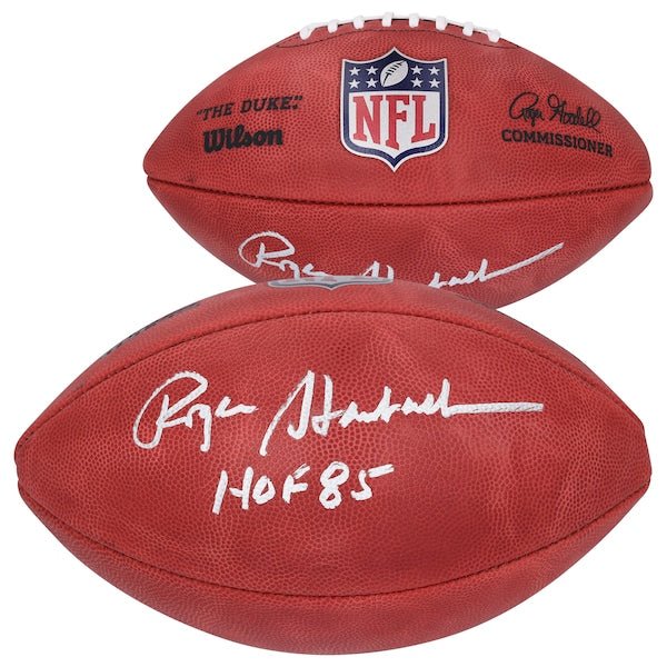 Roger Staubach Dallas Cowboys Autographed Fanatics Authentic Duke Full Color Football with "HOF 85" Inscription