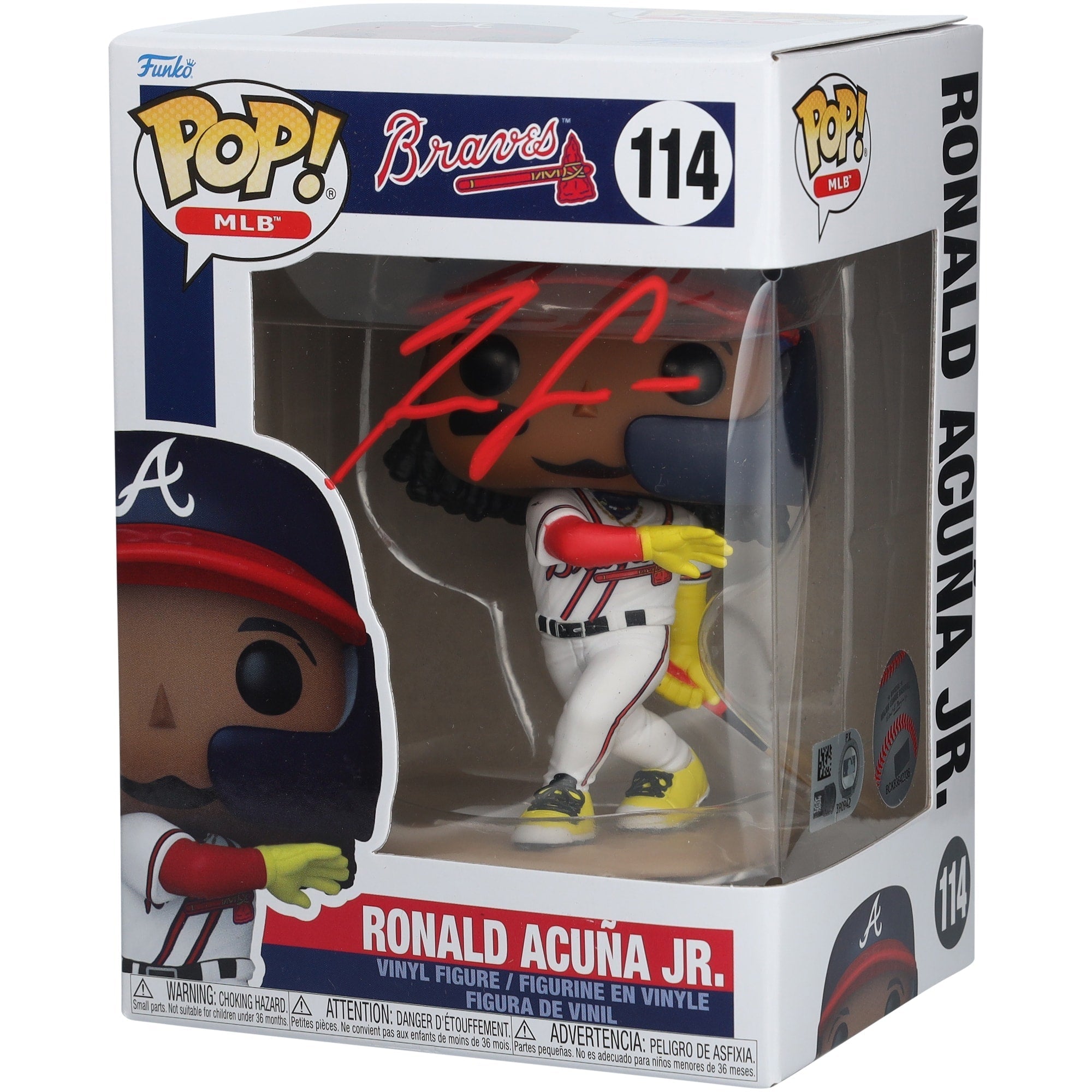 Ronald Acuna Jr. Atlanta Braves Autographed Fanatics Authentic Funko Pop! Vinyl Figurine