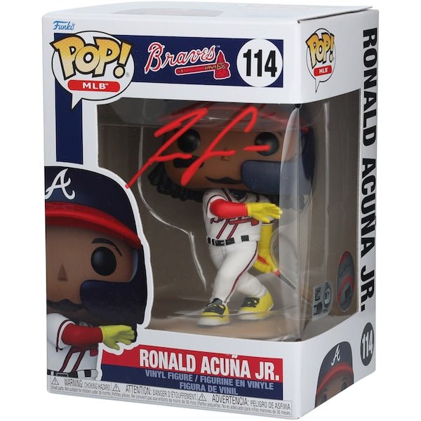 Ronald Acuna Jr. Atlanta Braves Autographed Fanatics Authentic Funko Pop! Vinyl Figurine