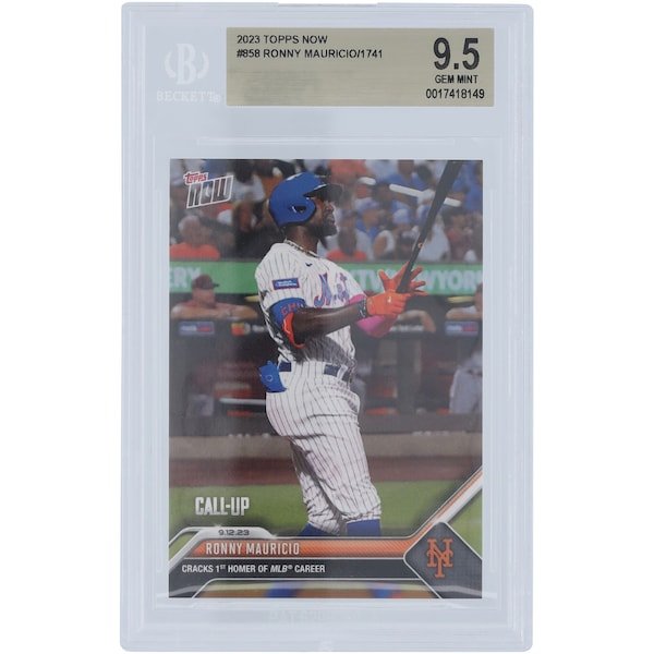 Ronny Mauricio New York Mets 2023 Topps Now Call-Up #858 BGS Authenticated 9.5 Card