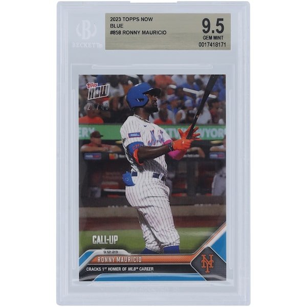 Ronny Mauricio New York Mets 2023 Topps Now Call-Up Blue #858 #/49 BGS Authenticated 9.5 Card