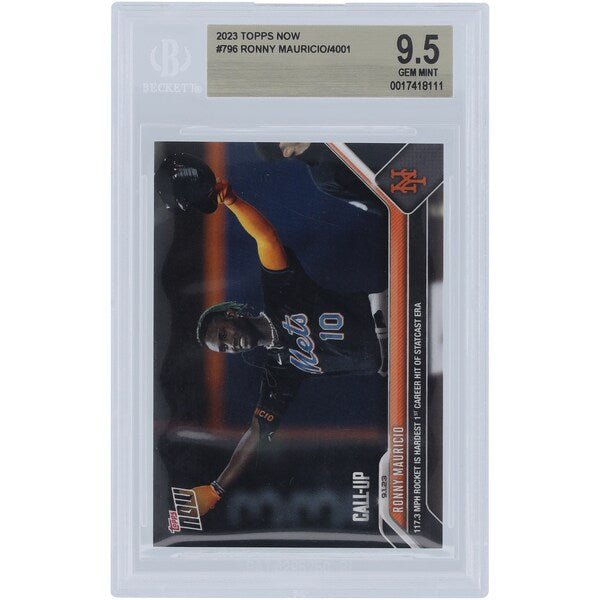 Ronny Mauricio New York Mets 2023 Topps Now Call-Up Hit #796 BGS Authenticated 9.5 Card