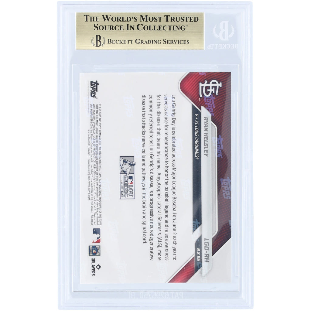 Ryan Helsley St. Louis Cardinals 2025 Topps Now Lou Gehrig Day #LGD-RH BGS Authenticated 9.5 Card