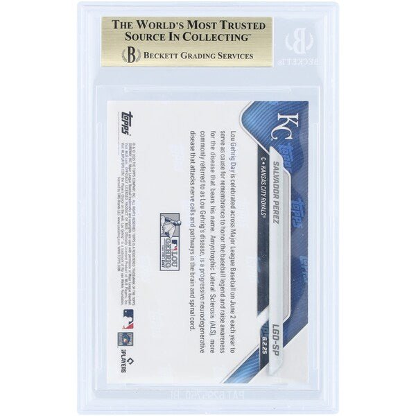 Salvador Perez Kansas City Royals 2025 Topps Now Lou Gehrig Day #LGD-SP BGS Authenticated 9.5 Card
