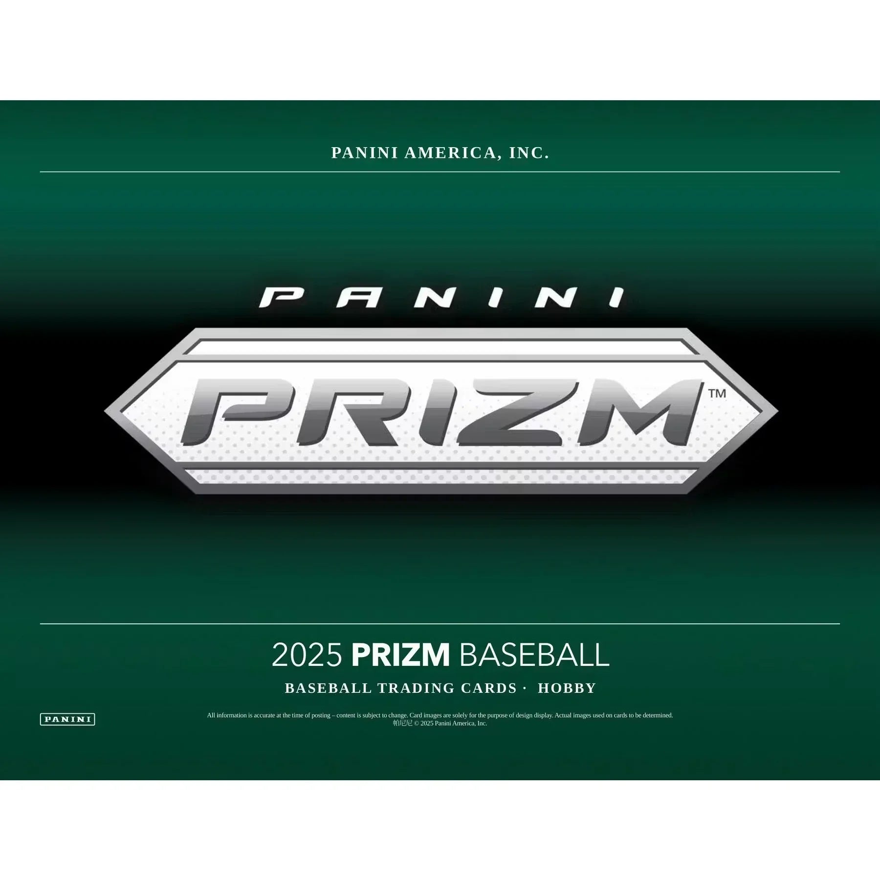 2025 Panini Prizm Baseball Hobby Box (Ships Sealed Only) - D