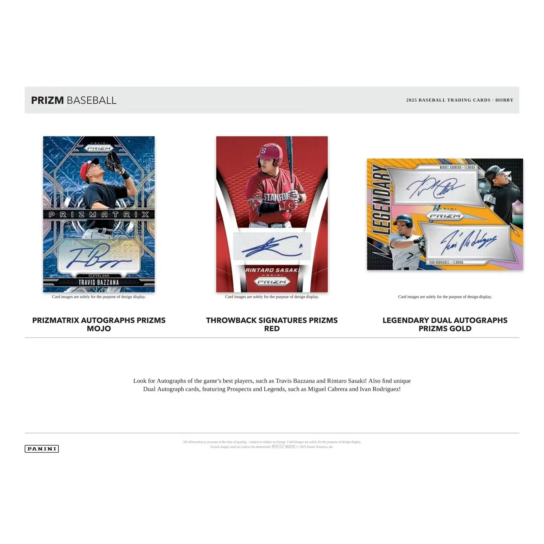 2025 Panini Prizm Baseball Hobby Box (Ships Sealed Only) - D