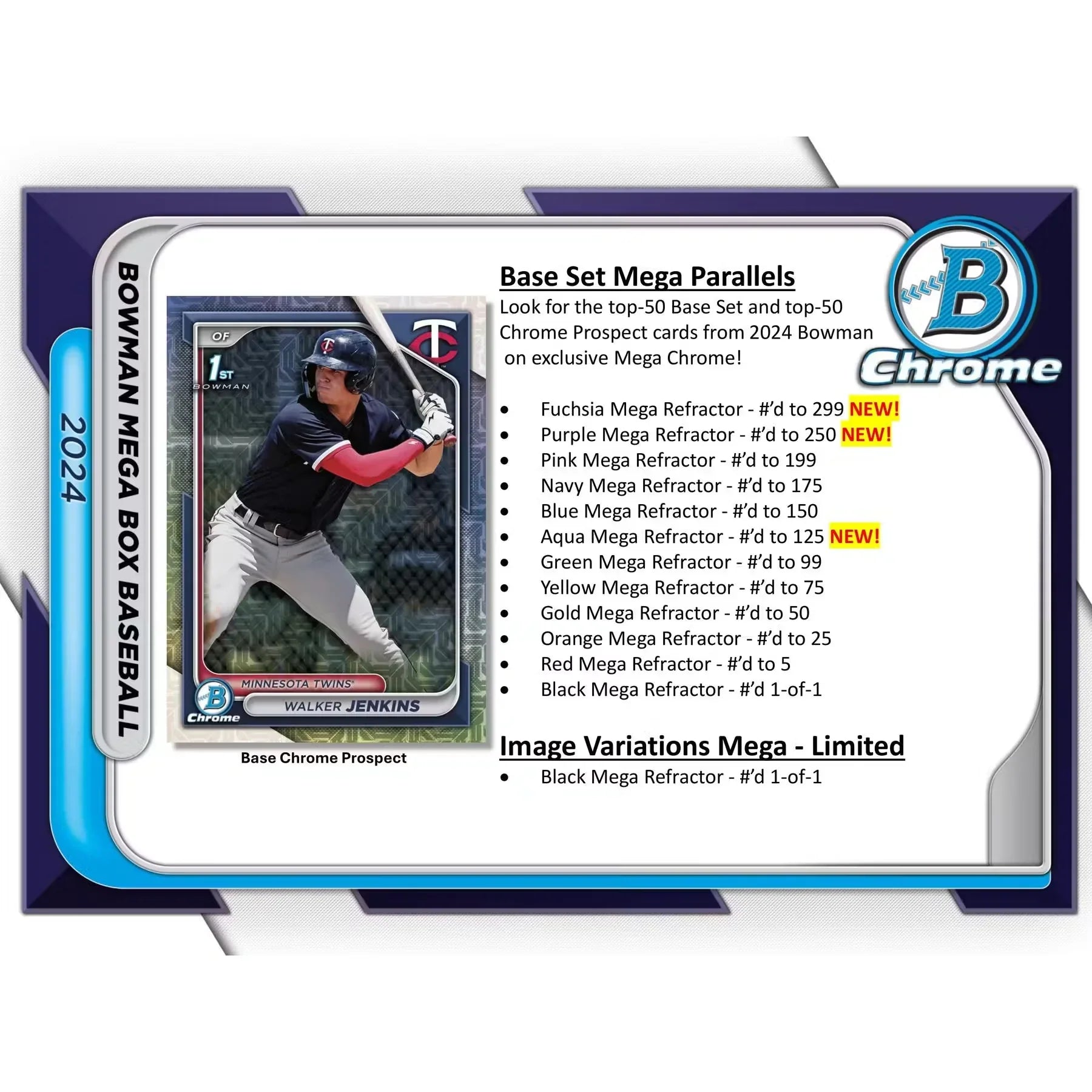 2024 Bowman Baseball Mega Box (Ships Sealed Only) - D
